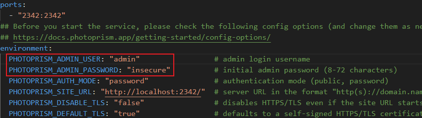 PhotoPrism登录界面